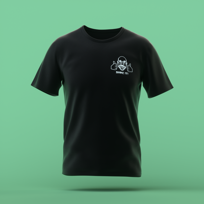 BLACK TEES WITH FREE PIZZA OIL