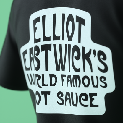 BLACK TEES WITH FREE PIZZA OIL