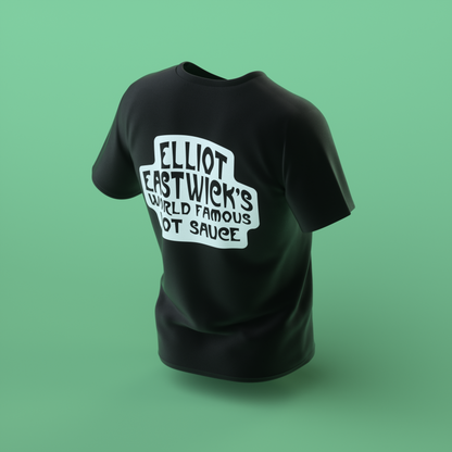 BLACK TEES WITH FREE PIZZA OIL